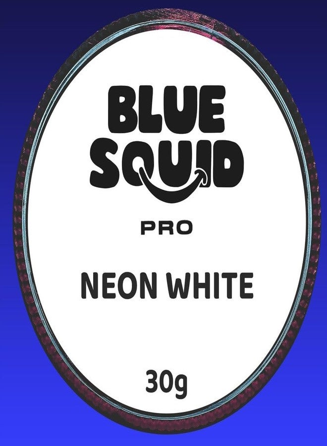 Blue Squid Face Paint Water Based Single Cake Professional Face Paint & Body Paint - Water Activated, Kids Adults Face Painting for Costume, Halloween Makeup, Cosplay - Neon White Face Paint 30g - Image 2